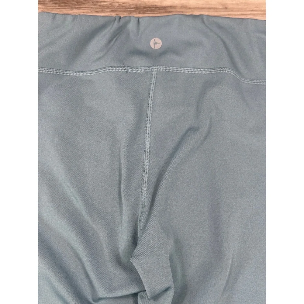 90‎ Degree by Reflex Girls Large 12 Dusty Blue Crossover Waist Active Leggings